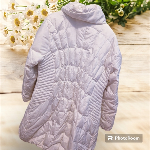 Saga Fur White long Puffer Women's coat - Picture 2 of 4